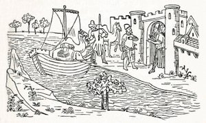 Marco Polo landet in Ormuz, ca. 1300, 1912