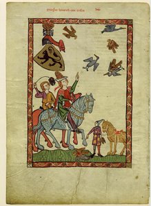 Markgraf Heinrich III. von Meißen, aus dem Codex Manesse, zwischen 1305 und 1340