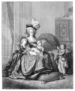 Marie Antoinette und ihre Kinder, um 1787, 1885