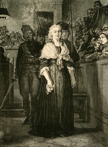 Marie Antoinette verlässt das Revolutionstribunal, 1793 von Unbekannt