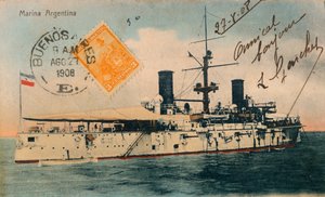 Marina Argentina. Schlachtschiff, Belgrano, um 1908