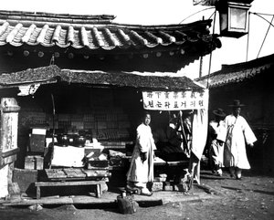 Marktstand, Korea, 1900