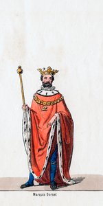 Marquis von Dorset, Kostümdesign für Shakespeares Stück, Heinrich VIII, 19. Jahrhundert von Unbekannt