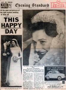Hochzeit von Prinzessin Alexandra und Angus Ogilvy, 24. April 1963 von Unbekannt