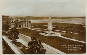 Märtyrerdenkmal, Golfhaus und Links, St. Andrews, um 1900