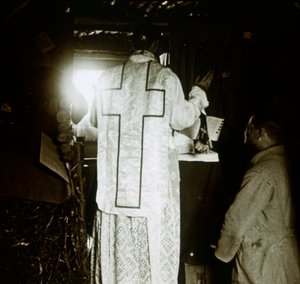 Messe in den Schützengräben, ca. 1914-1918