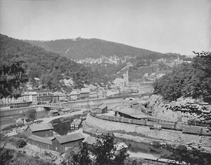 Mauch Chunk, Pennsylvania, mit Blick auf den Mount Pisgah, um 1897