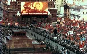 Maiparade, Roter Platz, Moskau, 1972