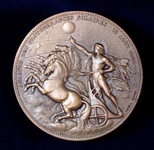 Medaille zur Erinnerung an Pierre Janssen und Norman Lockyer, französische und englische Astronomen, 1868