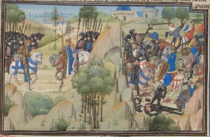 Treffen von Konrad III. von Deutschland und Ludwig VII. von Frankreich. Miniatur aus der Historia von Wilhelm von Tyrus, 1460er Jahre von Unbekannt