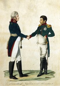 Treffen von Napoleon und Alexander I., 1808 von Unbekannt
