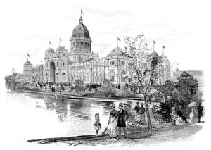 Melbourne Exhibition Building, Victoria, Australien, 1886