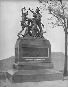 Denkmal des Fort Dearborn Massakers, ca. 1897 von Unbekannt