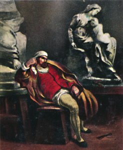 Michelangelo 1475-1564. - Gemälde von Delacroix, 1934 von Unbekannt