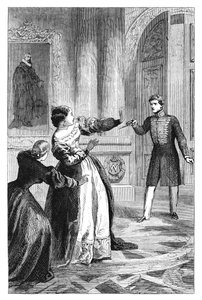 Miguel I. von Portugal 1802-1860 greift seine Schwester an, um 1895 von Unbekannt