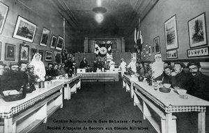 Militärkantine, Gare St Lazare, Paris, Erster Weltkrieg, 1914-1918 von Unbekannt