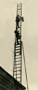 Militärbeobachter auf der Eisenbahn, Erster Weltkrieg, 1914, um 1920