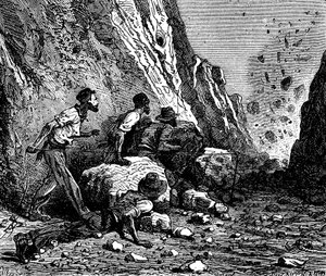 Bergleute beim Sprengen, 1879 von Unbekannt