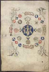 Miniatur Annus aus Liber Scivias von Hildegard von Bingen, ca. 1220 von Unbekannt