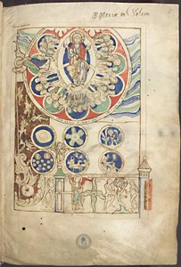 Miniatur Initium creaturae dei aus Liber Scivias von Hildegard von Bingen von Unbekannt