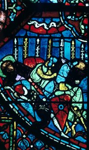 Wunder der blühenden Lanzen, Buntglas, Kathedrale von Chartres, Frankreich, ca. 1225