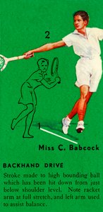 Miss C. Babcock - Rückhand-Drive, um 1935