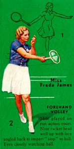 Miss Freda James - Vorhand Volley, ca. 1935