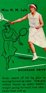 Miss N. M. Lyle - Rückhand-Drive, ca. 1935