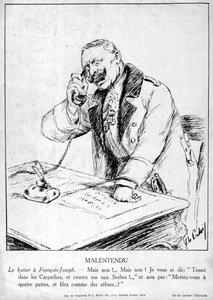 Missverständnis, Karikaturen von Wilhelm II. von Deutschland, 1915