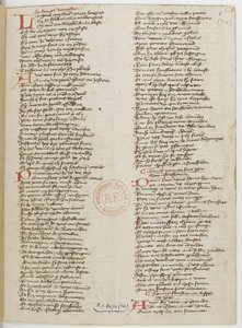 Ménagier de Paris, eine Manuskriptseite, 1393 von Unbekannt
