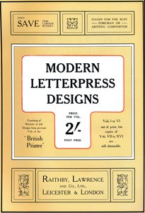 Moderne Buchdruckdesigns - Preisdesign, 1909 von Unbekannt