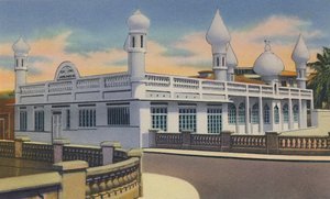 Mohammedanische Moschee, Port of Spain, Trinidad, B.W.I., um 1940er Jahre von Unbekannt