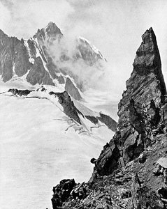 Mont Maudit gesehen von den Aiguille Marbrées, die Alpen, frühes 20. Jahrhundert von Unbekannt