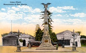 Denkmal für General San Martin, Lima, Peru, frühes 20. Jahrhundert von Unbekannt