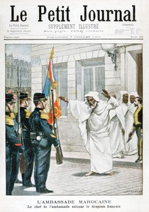 Marokkanische Botschaft, Der Hauptbotschafter grüßt die französische Flagge (1901) von Unbekannt