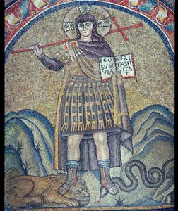 Mosaik von Christus, gekleidet als römischer Soldat, 6. Jahrhundert