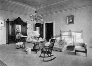 Mrs. McKinleys Schlafzimmer im Weißen Haus, Washington DC, USA