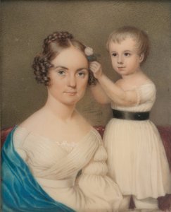 Mrs. William Gordon Ver Planck und ihr Sohn Samuel Hopkins Ver Planck, ca. 1828 von Unbekannt