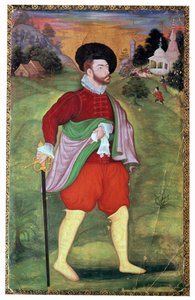 Mughal-Porträt eines Europäers