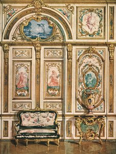 Wanddekoration im Schloss Fontainebleau, Frankreich, 1928 von Unbekannt