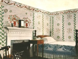 Wandmalerei in einem Raum im Bois House, Riverton, Connecticut, USA, 1928 von Unbekannt