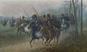 Napoleon und sein Stab von Kosaken überrascht von Unbekannt