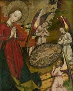 Geburt Jesu (Anbetung), Fragment eines Altarflügels aus Spišská Stará Ves von Unbekannt