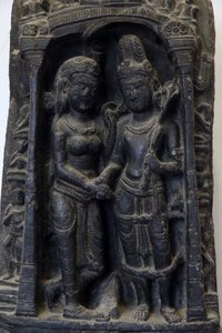 Nationalmuseum von Indien, Delhi. Hochzeit von Shiva und Parvati. Pala von Unbekannt