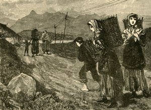 Einheimische holen Torf, 1898