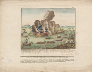 Seeschlacht zwischen der russischen und der osmanischen Flotte im Schwarzen Meer am 28. und 29. Juni 1788, 1788 von Unbekannt