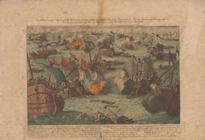 Seeschlacht zwischen der russischen und osmanischen Flotte im Schwarzen Meer am 28. und 29. Juni 1788, 1788 von Unbekannt