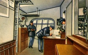 Navigationsraum an Bord eines Zeppelins, 1932