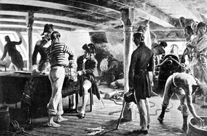 Nelson versiegelt seine historische Nachricht in Kopenhagen, 1801 von Unbekannt