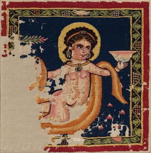 Nereide Meeresnymphe von einem Wandbehang, späte 300er - 400er Jahre von Unbekannt